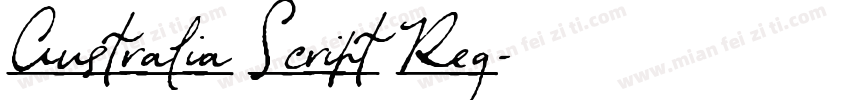 Australia Script Reg字体转换